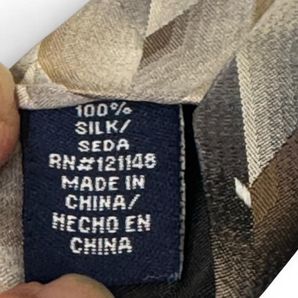 Stafford Performance 100% Silk Geometric Pattern Necktie Y2K Dark Academia Indie - Picture 3 of 4